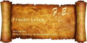 Frecko Erina névjegykártya